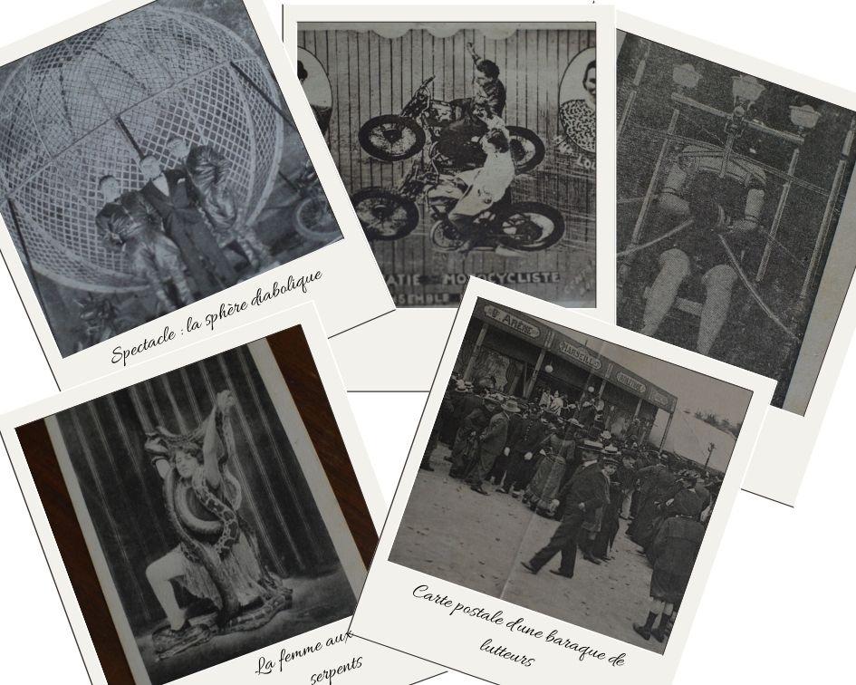 cartes postales attractions fêtes foraines